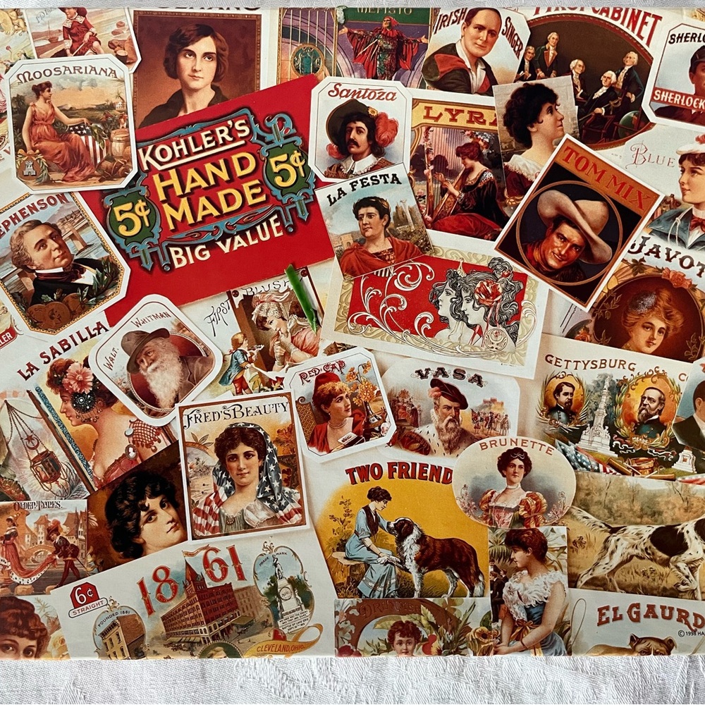Vintage 1990's Springbok- Vintage Cigar Labels 500 pc Hallmark Jigsaw Puzzle